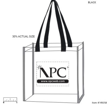 NPC Clear Tote with Reflective Trim