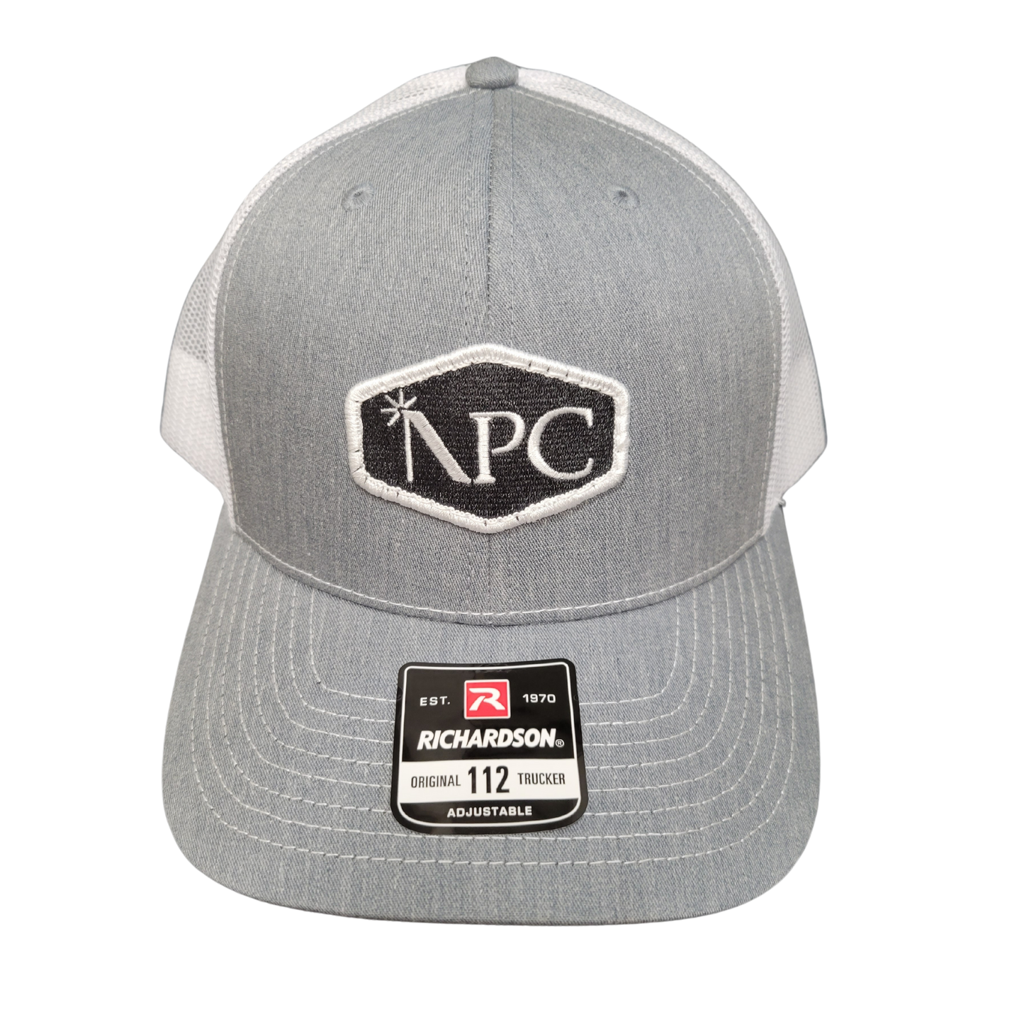 NPC Classic Trucker Patch Hat | Heather Gray & White