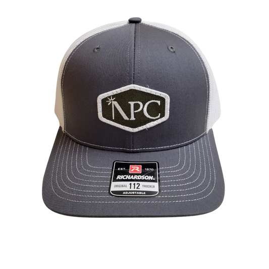 NPC Classic Trucker Patch Hat | Gray Charcoal & White