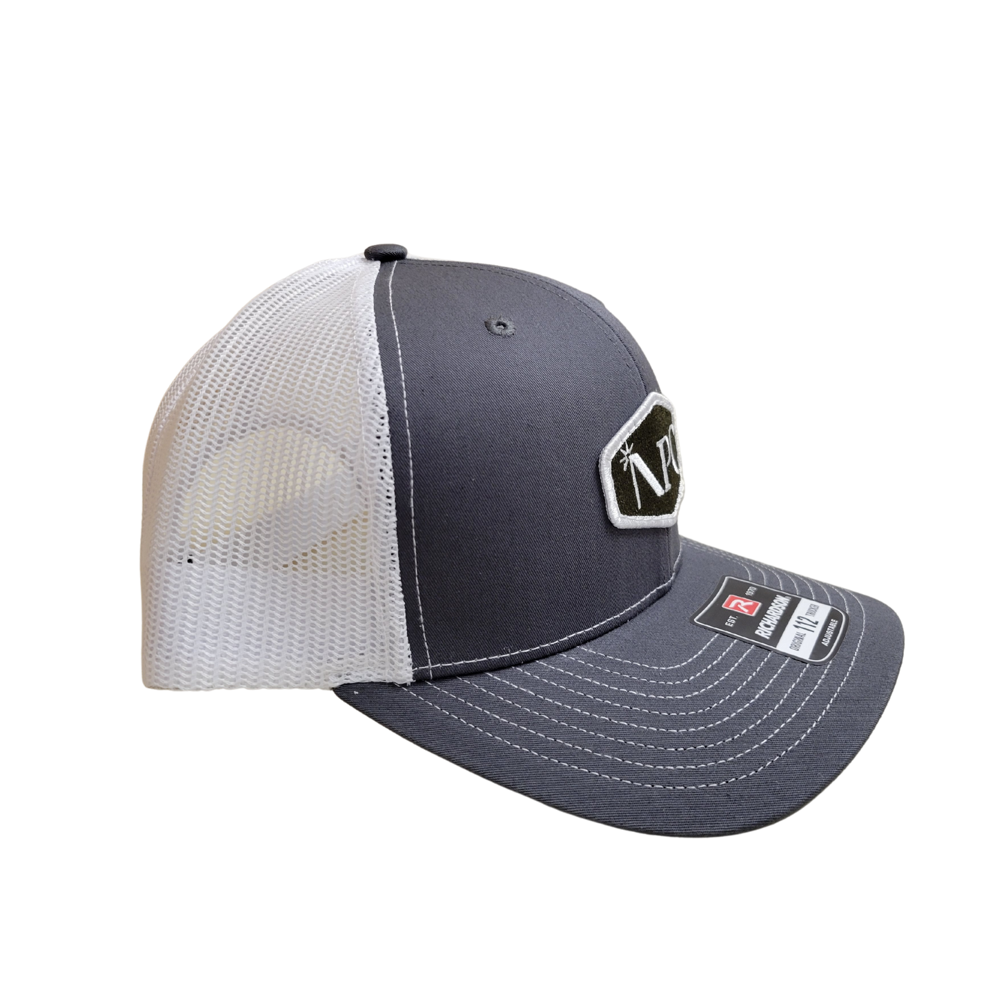 NPC Classic Trucker Patch Hat | Gray Charcoal & White