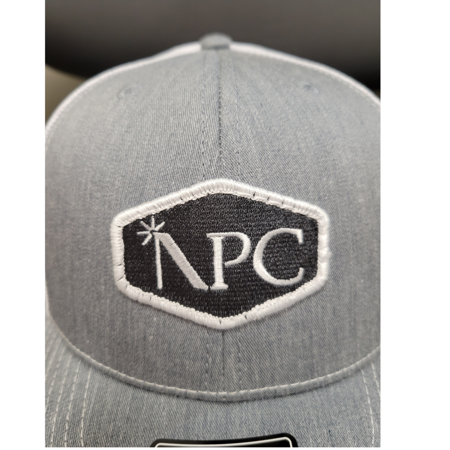 NPC Classic Trucker Patch Hat | Heather Gray & White